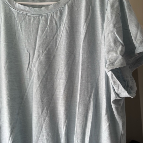 Light Blue Cotton Ruffle Dress - Picture 2 of 6